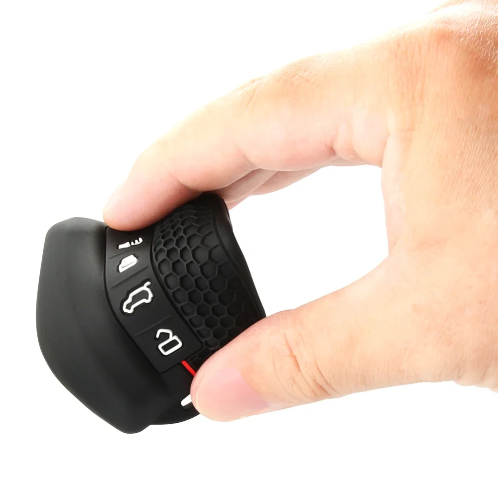 Silicone Car Key Case and Keychain Holder - Premium Remote Cover Bag Shell Accessories