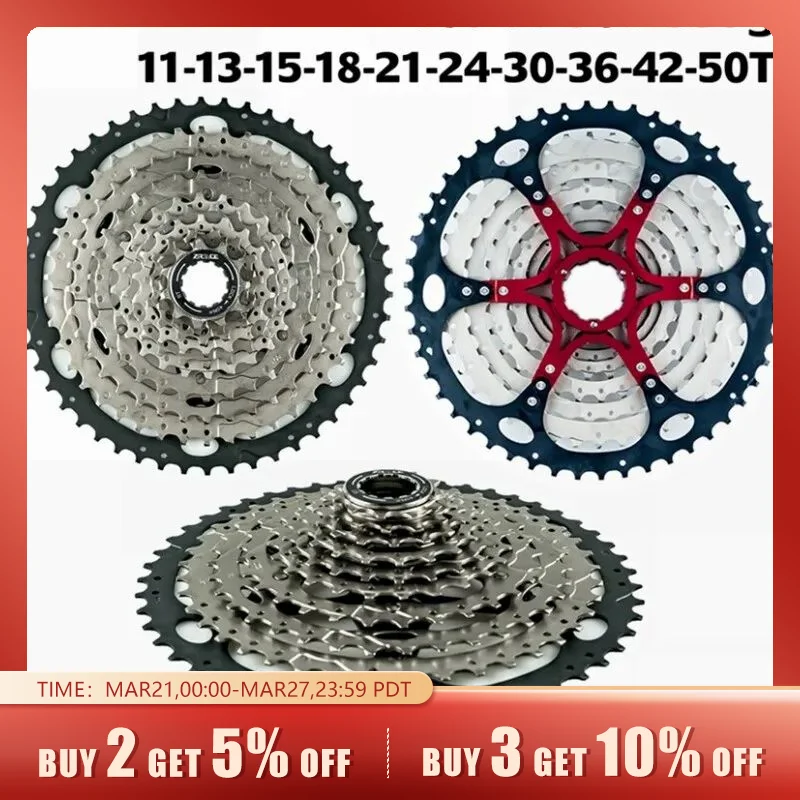 ZRACE 자전거 카세트 알루미늄 합금 브래킷, 10 단 MTB 자전거 프리휠, 11-42T, 11-46T, 11-50T, 10 s 카세트