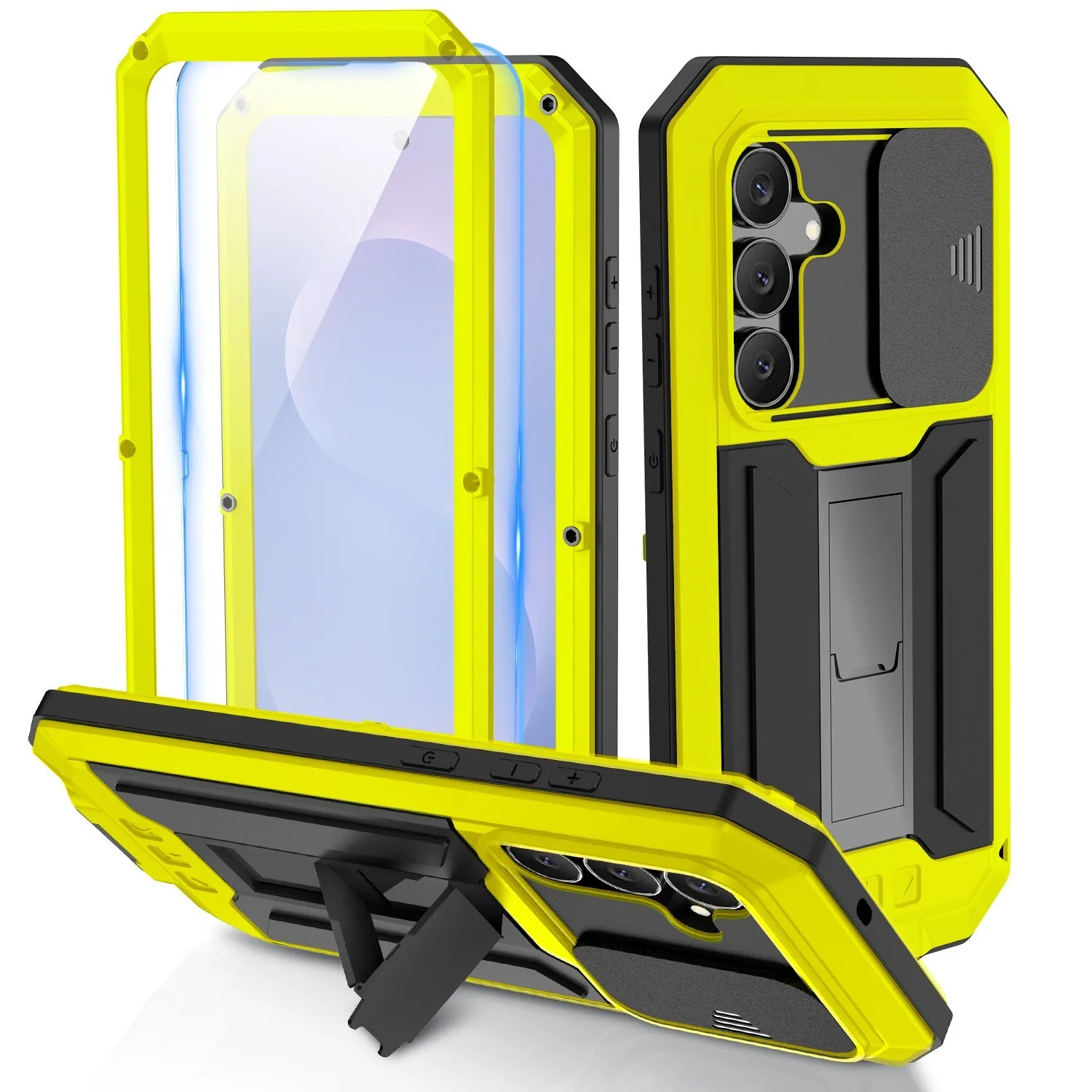 Sturdy Protective Case with Sliding Screen Cover and Shockproof Glass Protection