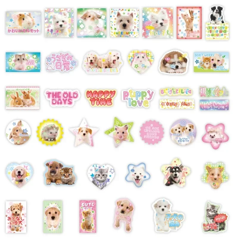 40 pz/set Retro Kawaii Cartoon Scrapbook Journaling Sticker FAI DA TE Decor Cassa Del Telefono Da Parete Del Computer Portatile Guitat Adesivo Studente Regalo Per Bambini - immagine 2