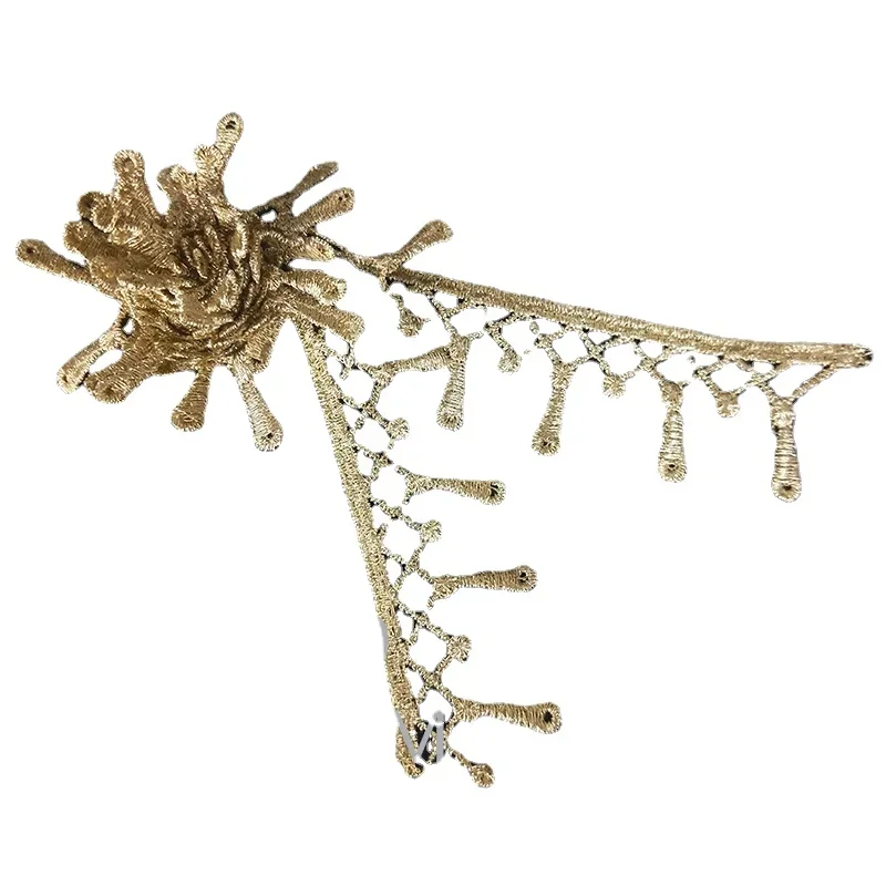 Nastro di pizzo con perline accessori per cucire per indumenti passamaneria per abbigliamento colletto per abi polsino artigianato fai da te Applique per ricamo  15