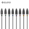 WILSON-Bullet Shape - 6.0mm - Cross Cut - Black Zirconia Ceramic Dental Lab Burrs - PRECISION TOOL 1