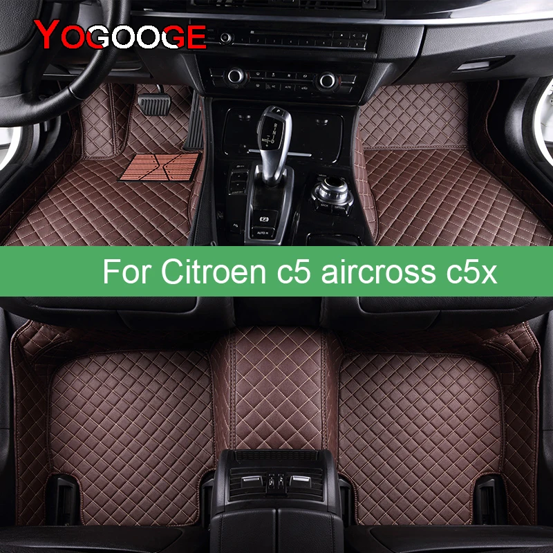 

YOGOOGE Car Floor Mats For Citroen C5 Aircross C5X Foot Coche Accessories Carpets