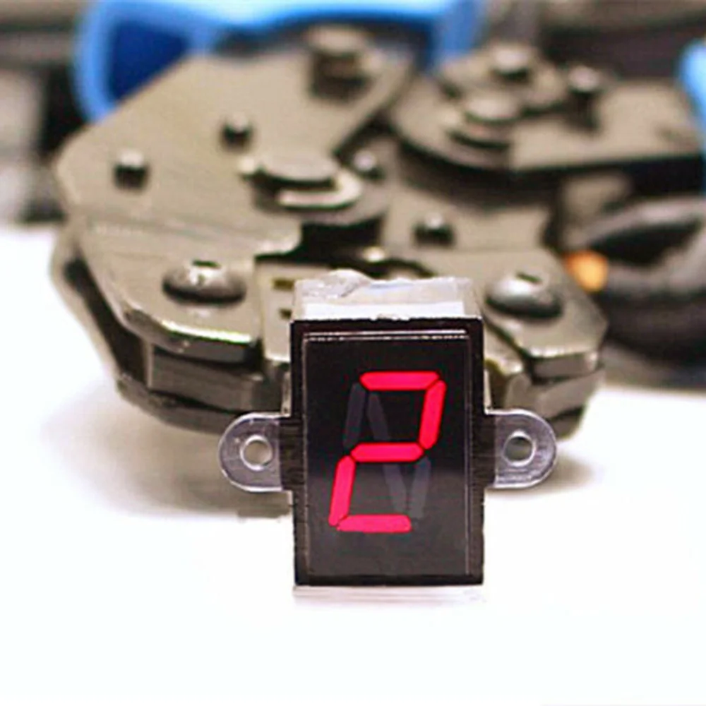 

Universal LED Motorcycle Gear Indicator Light N-6 Speed Shift Clutch Lever Gauge Neutral N Is Green, 1-6 Gears Are Red Accessori