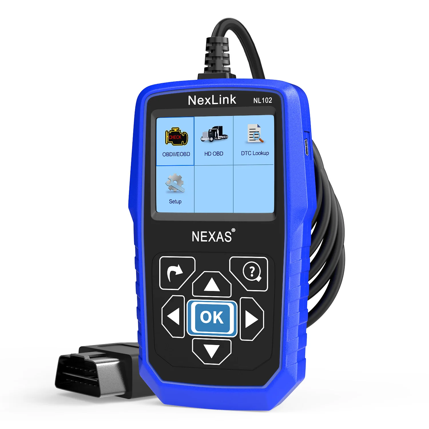 Универсальный сканер NEXAS NL102 для тяжелых дизельных грузовиков диагностический инструмент OBD2 HD считыватель кодов 2 в 1 EOBD автомобильный сканер