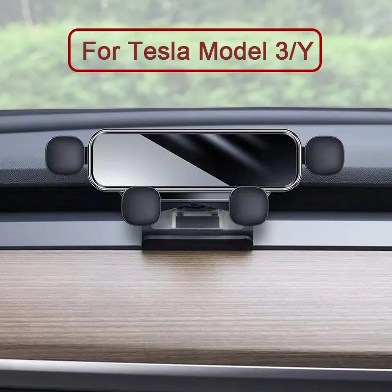 Gravity Car Phone Holder Mobile Cell Phone Support Mount for Tesla Model 3 Y 2017 2019 2020  2022 2023 Accessories magnetic car phone holder for tesla model 3 y phone support mount for model 3 model y mobile phone stand compatible with magsafe