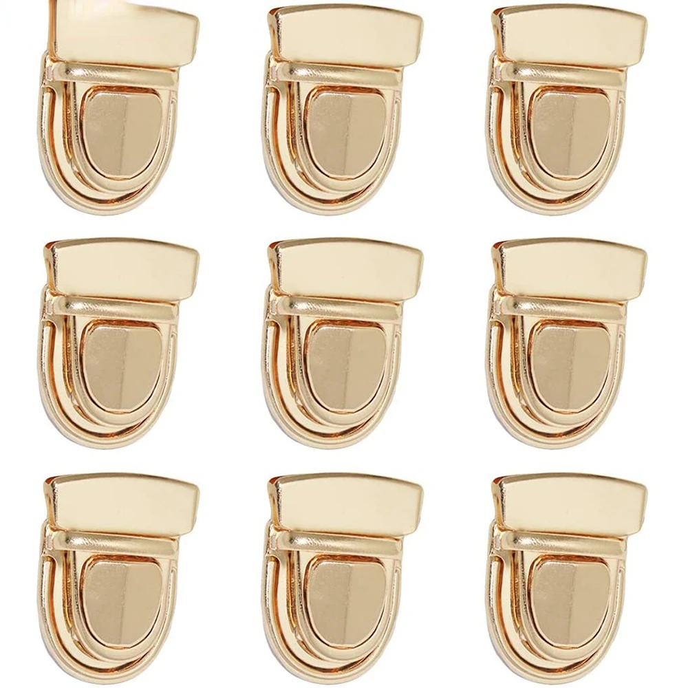 5pcs/set Lock Clasp Catch Purse Thumb Lock Purse Buckle Fasteners Wallet Buckle Purse Metal Clasp Locks for DIY Craft