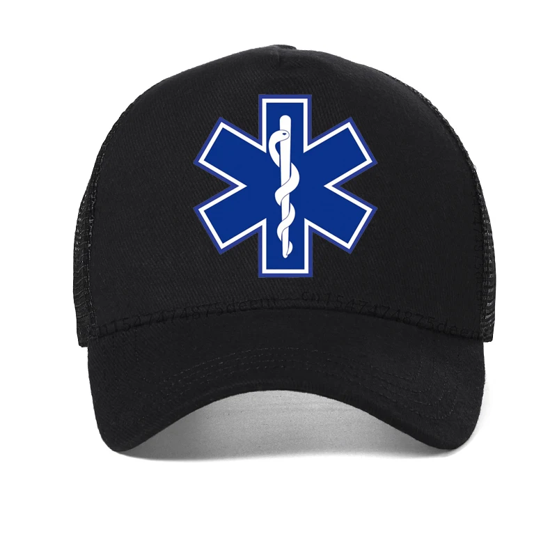 EMT Ambulance Printed Baseball Cap Men Women Fashion Summer Mesh Breathable hat Casual Adjustable visor Snapback hats 3