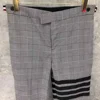 Factory Direct Tb Tom Autumn/winter New Black Four-in-one Plaid Trousers Casual Fashion Comfortable Versatile Suit Trousers 2