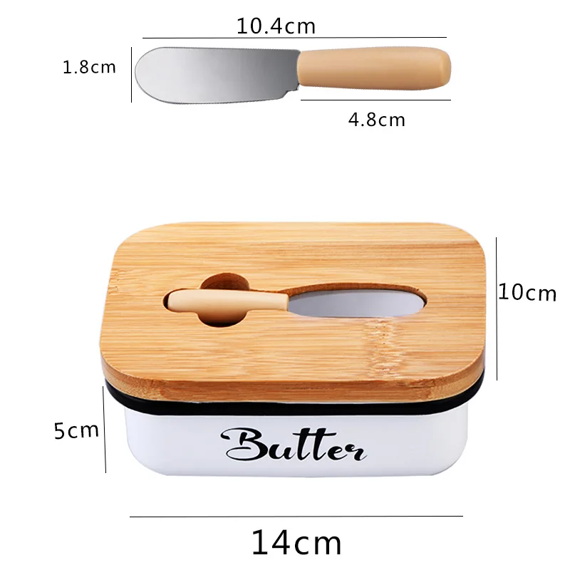 Cooking Butter Cutter Box Butter Container Cheese Plates Storage Boxes with Multifunction-knife Household Dish Tableware