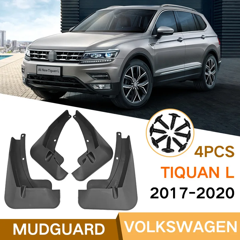 For 17-20 Volkswagen Tiguan L black car mudguard Reduce dust Resist tire dirt car accessories tools