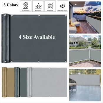 Parabrezza per recinzione per schermo privacy per balcone, parasole in tessuto con occhielli, protezione UV per protezione per ringhiera del portico del cortile del patio 1