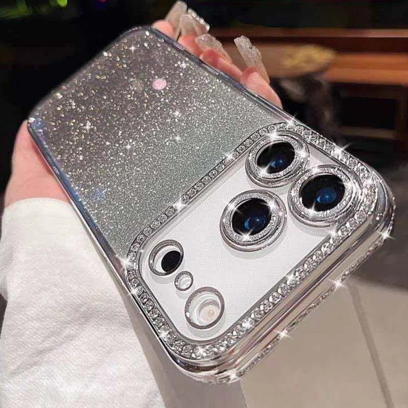 Luxury Diamond Glitter Shockproof Phone Case - Elegant Women's Bumper Cover