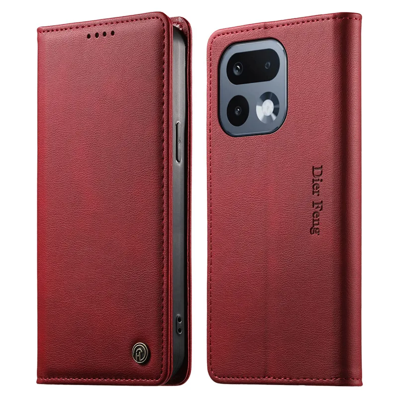 Premium Anti-Theft Leather Flip Phone Case - Business Wallet Design with Matte Book Cover Finish