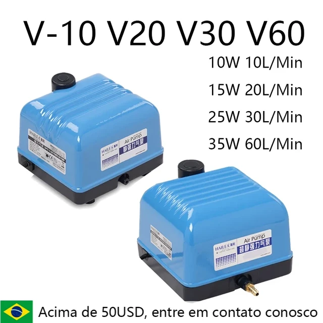 Hailea V-10 v20 v30 V-60 atmos phä risches Volumen leise Sauerstoff pumpe  im Freien Sauerstoff pumpe Aquarium Fischteich Sauerstoff pumpe - AliExpress