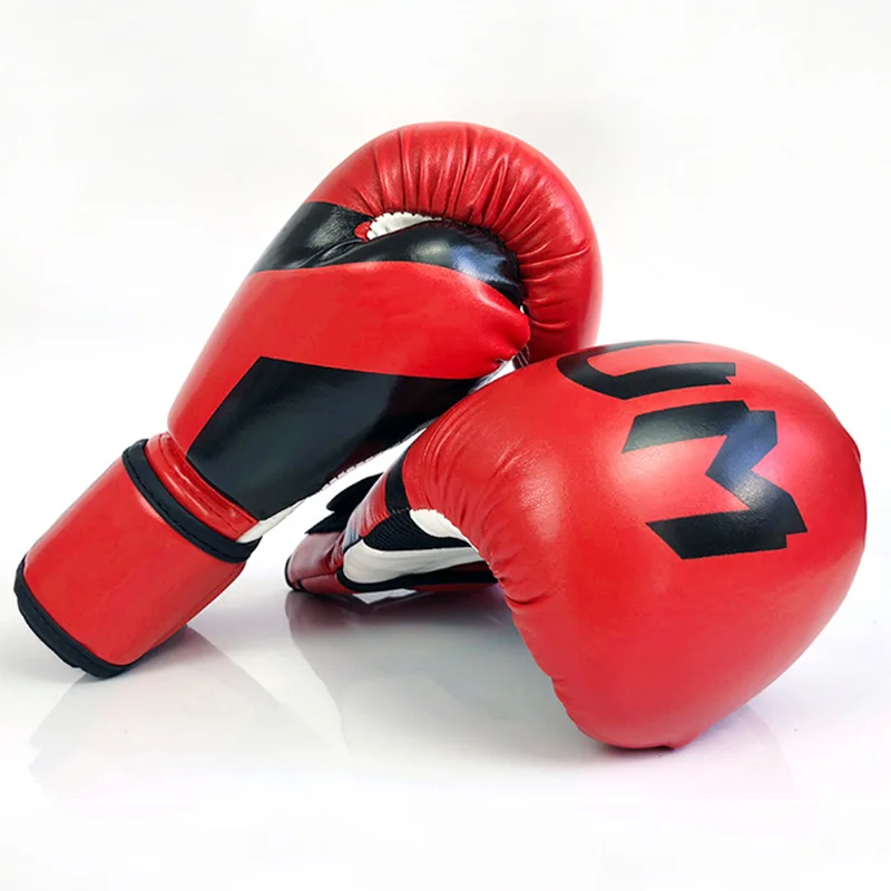  Guantes de boxeo de competición para hombre y adulto, guantes  de sanda profesionales de entrenamiento de lucha contra lucha de gama alta  guantes de bolsa de arena (color: rojo, tamaño: 8