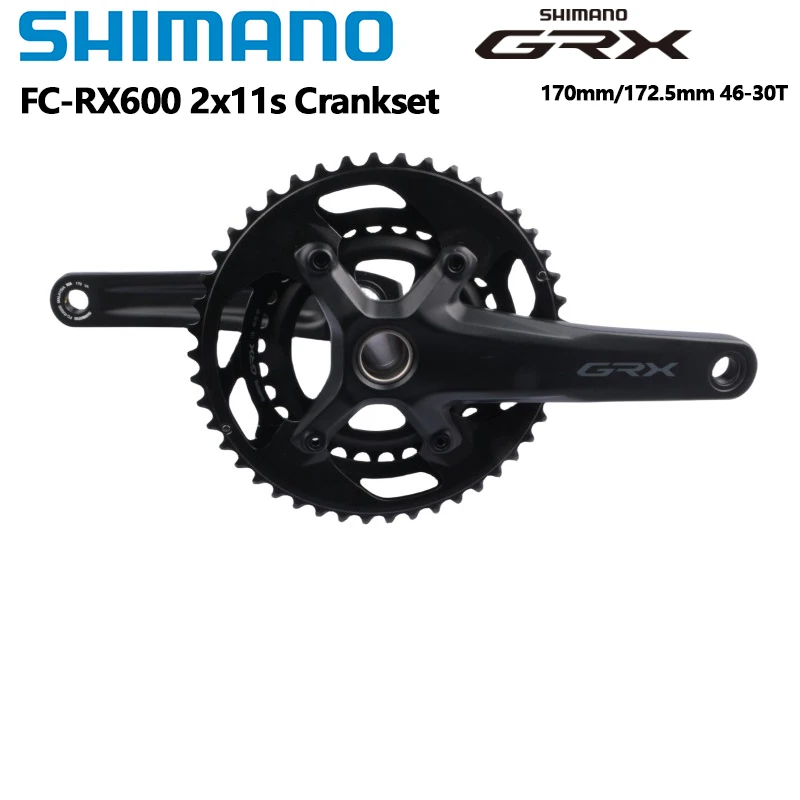 

Shimano GRX RX600 2x11S Crankset 170MM 172.5MM 46-30T Chainring Wheel GRX Gravel Crankset 22speed RS501 PF BB RS500 BSA
