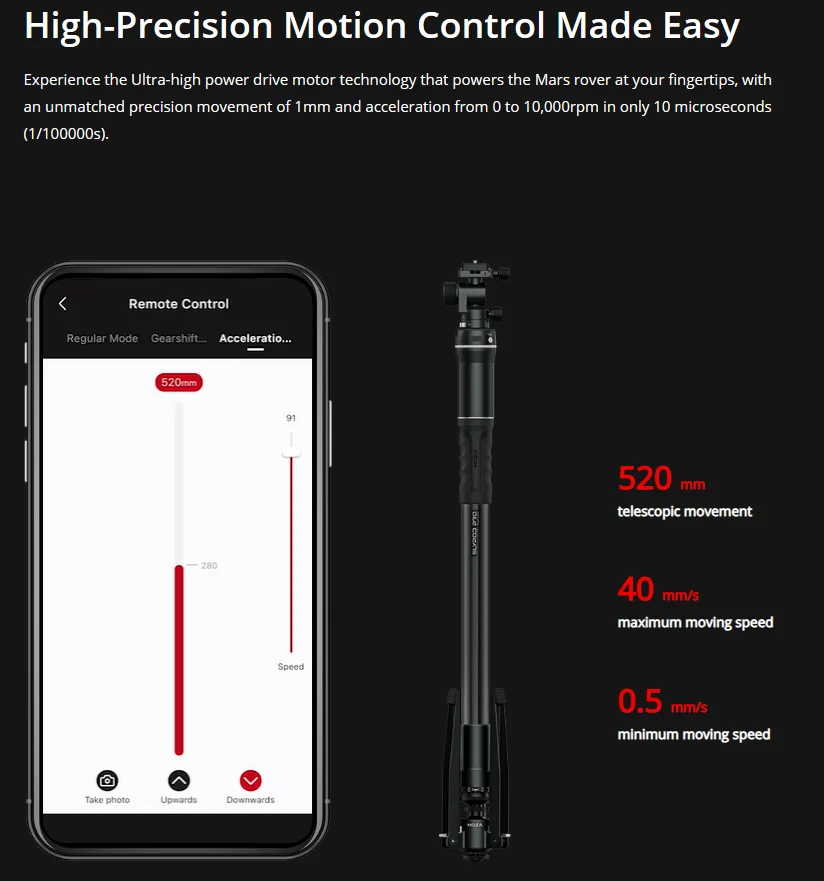 Slypod Pro 3-in-1 Electric Motorized Slider Monopod optional carbon Fiber Extens