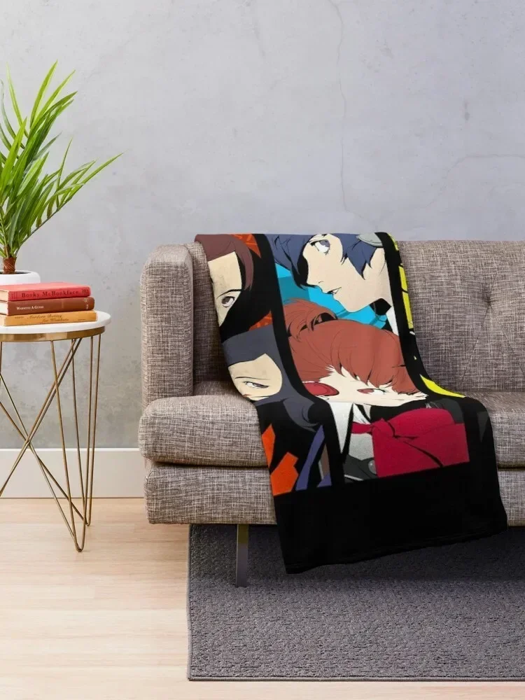 『PERSONA』25th Anniversary Protagonists Throw Blanket Hairys Blankets For Bed Flannel Multi-Purpose Blankets 2