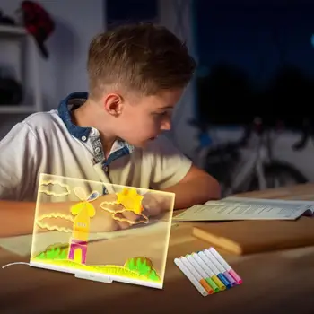 Kids LED Drawing Board LED Erasable Note Board Portable Erasable Painting Tool For Classroom Home School Kindergarten Toddler 2