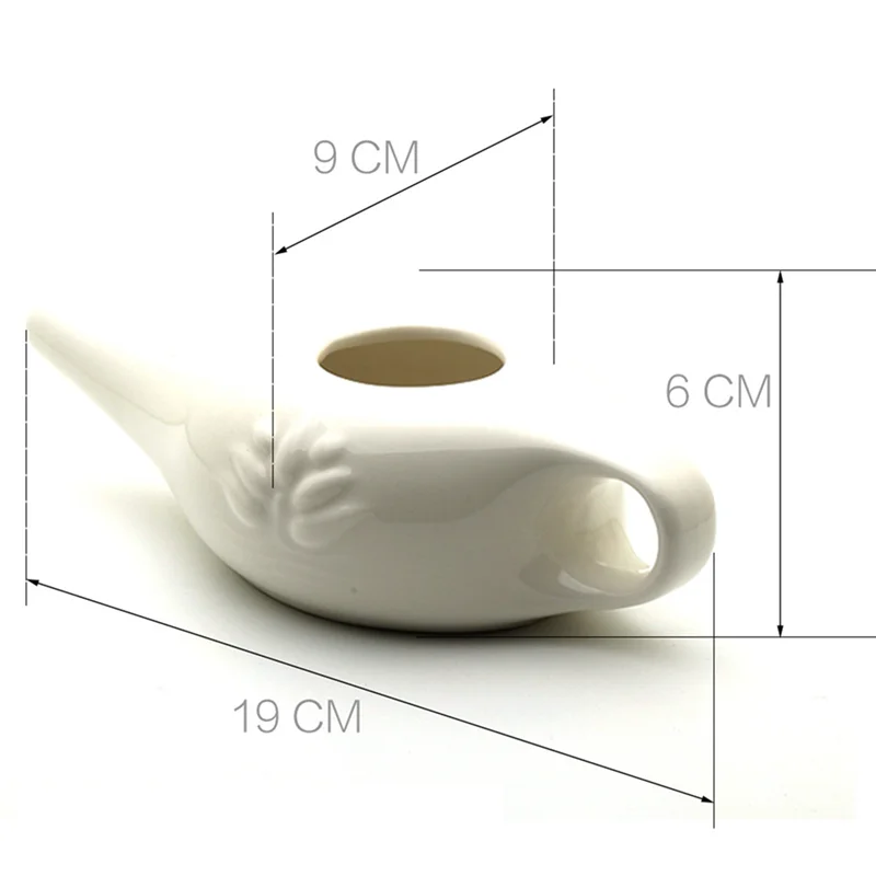 250Ml Ceramic Neti Pot Nose Cleaning Pot Durable Leakproof Spout for Nasal Rinsing Nose Washing Men and Women nasal rinsing pot