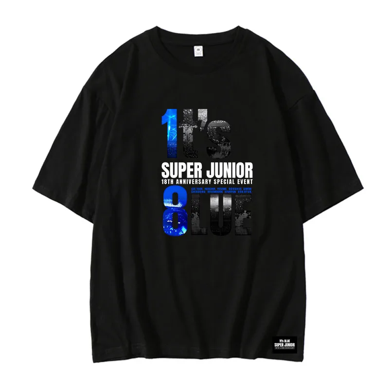 SUPER JUNIOR T-shirt 18th Anniversary 1ts 8lue Same T Shirt Summer