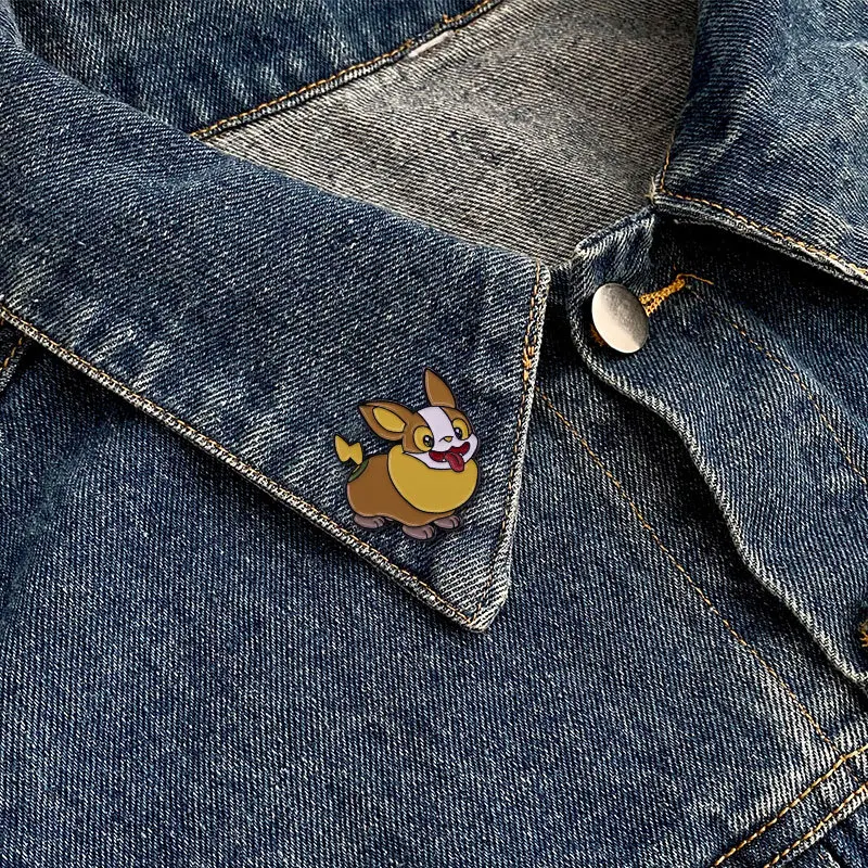 Pokemon Jenga Enamelled Brooch Anime Kawaii Pins Clothing Backpack
