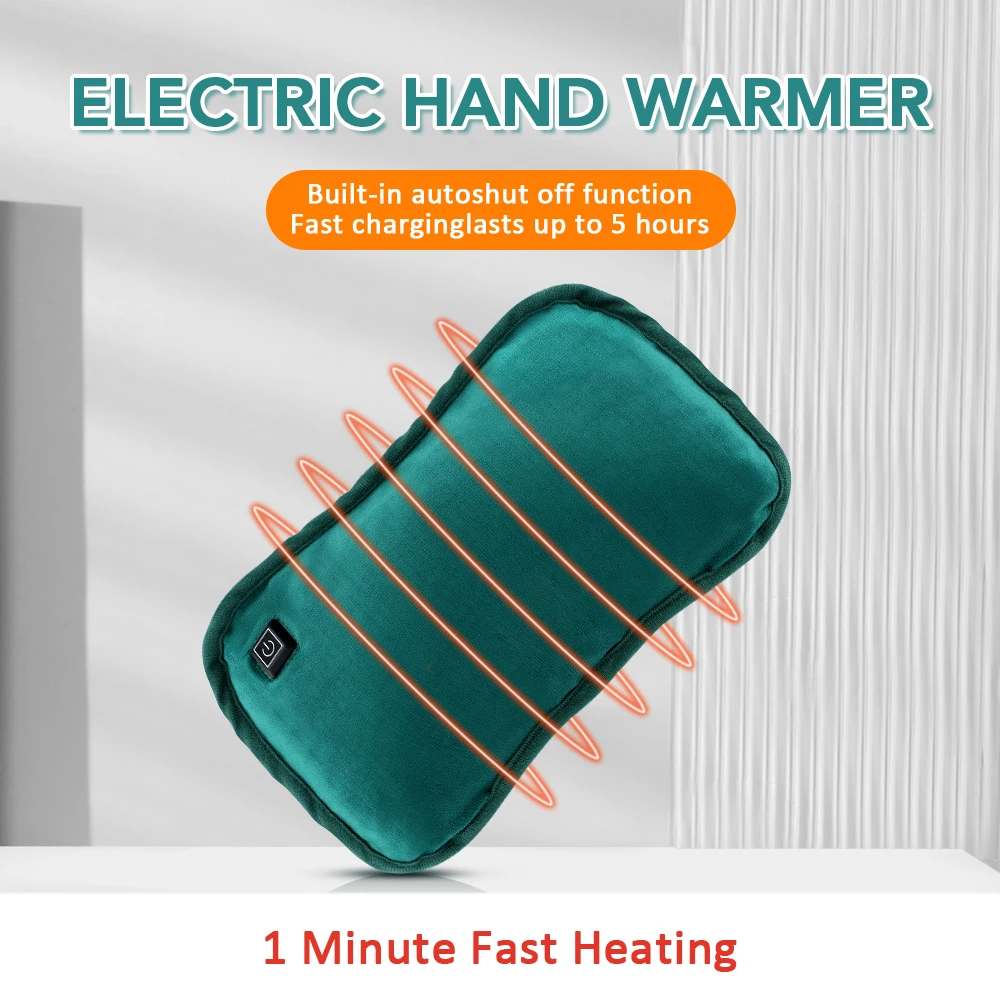Electric Hand Warmer USB Graphene Hot Thermal Bag Pillow for Winter Reusable Back Neck Shoulder Waist Bed Protector Pain Relief 2