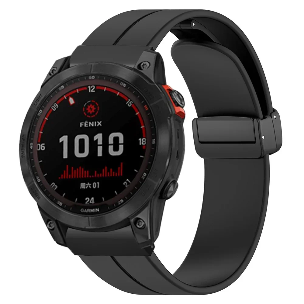 Magnetic Quick Release Silicone Bracelet with Folding Buckle
