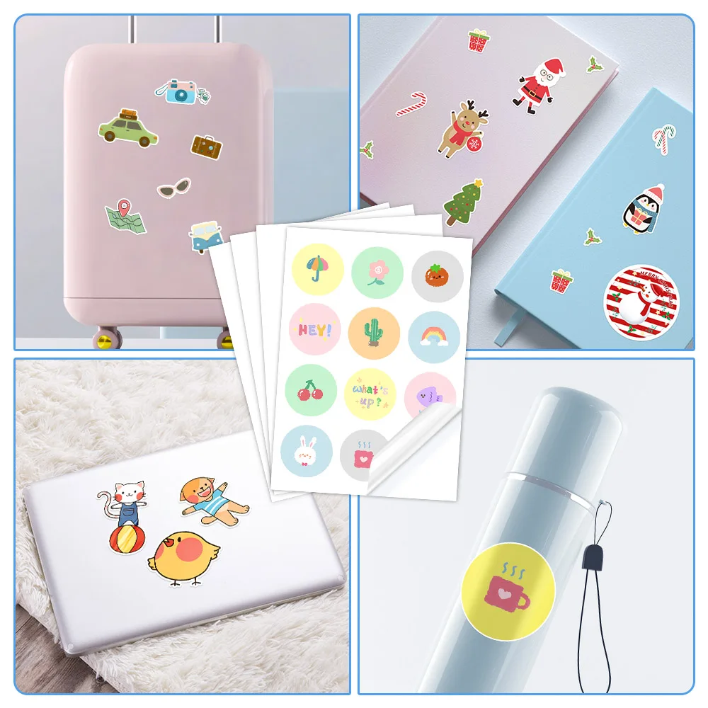 10 Sheets A4 Glossy Printable Vinyl Sticker Paper Waterproof Self-adhesive Transparent Gold for Inkjet Printer printable vinyl sticker paper