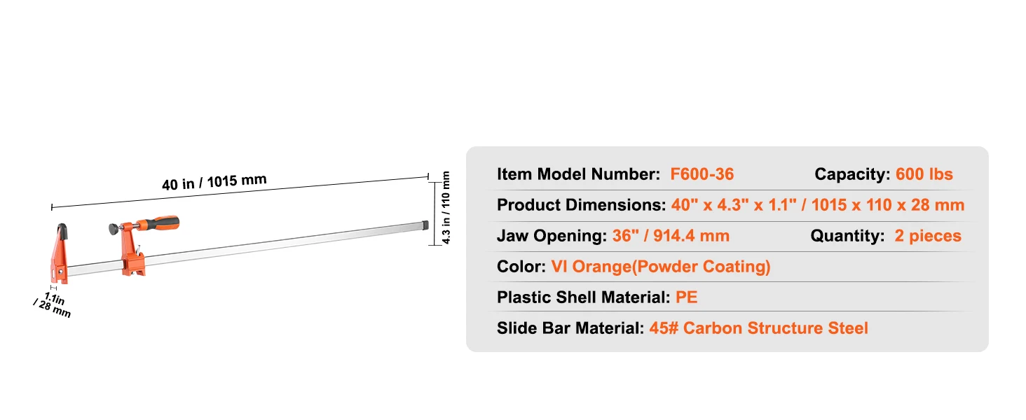 36 inch specifications