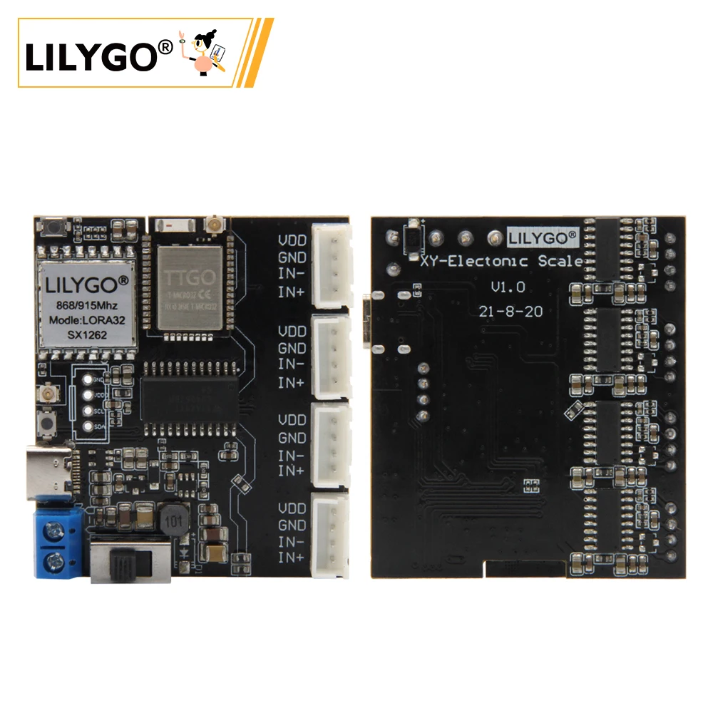 Lilygo® Ttgo T-weigh Esp32 T-micro32 Lora Sx1262 868mhz 915mhz Módulo sem Fio 4-grupo 4-way Hx711 Apoio Expansão Pesando
