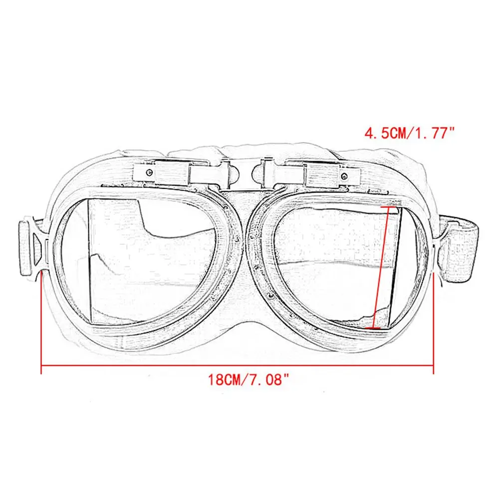 Lens Frame Sunglasses Snowboard Vintage Motorcycle Glasses Retro Goggles Cruiser Scooter Pilot