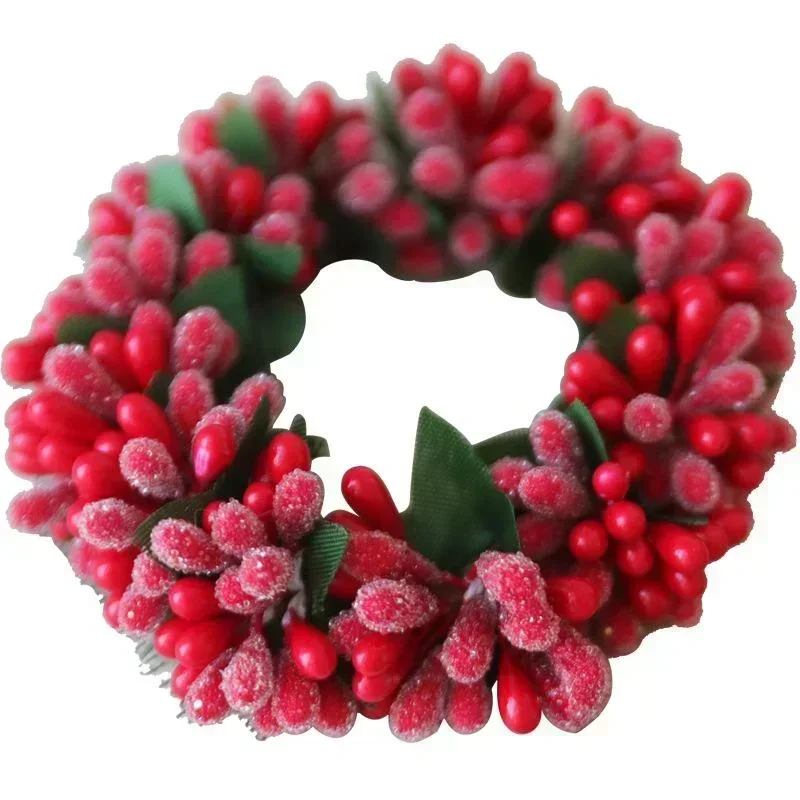 Christmas Home Decoration Berry Wreath Candlestick Table Decoration Decorations Christmas Eve Candlelight Dinner Accessories