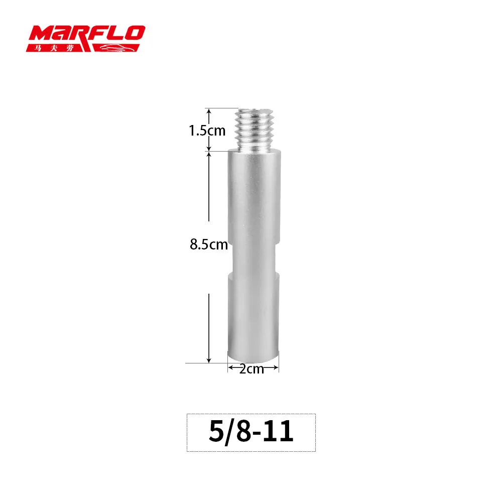5/8-11 Marflo Aluminium Rotary Extension Shaft Set Connector Adapter Angle Grinder Rotary Polisher Extension Bar Connecting Rod