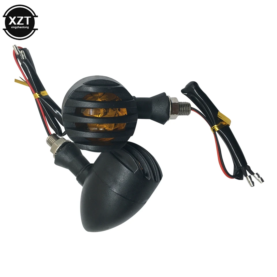 HDBUBALUS 4 Stks Motorfiets Voor Achter LED Richtingaanwijzer Licht w/41mm Vork Klem voor Harley Sportster Dyna Bobber, Alle Zwart HDBUBALUS 4 Stks Motorfiets Voor Achter LED Richtingaanwijzer Licht w/41mm Vork Klem voor Harley Sportster Dyna Bobber, Alle Zwart