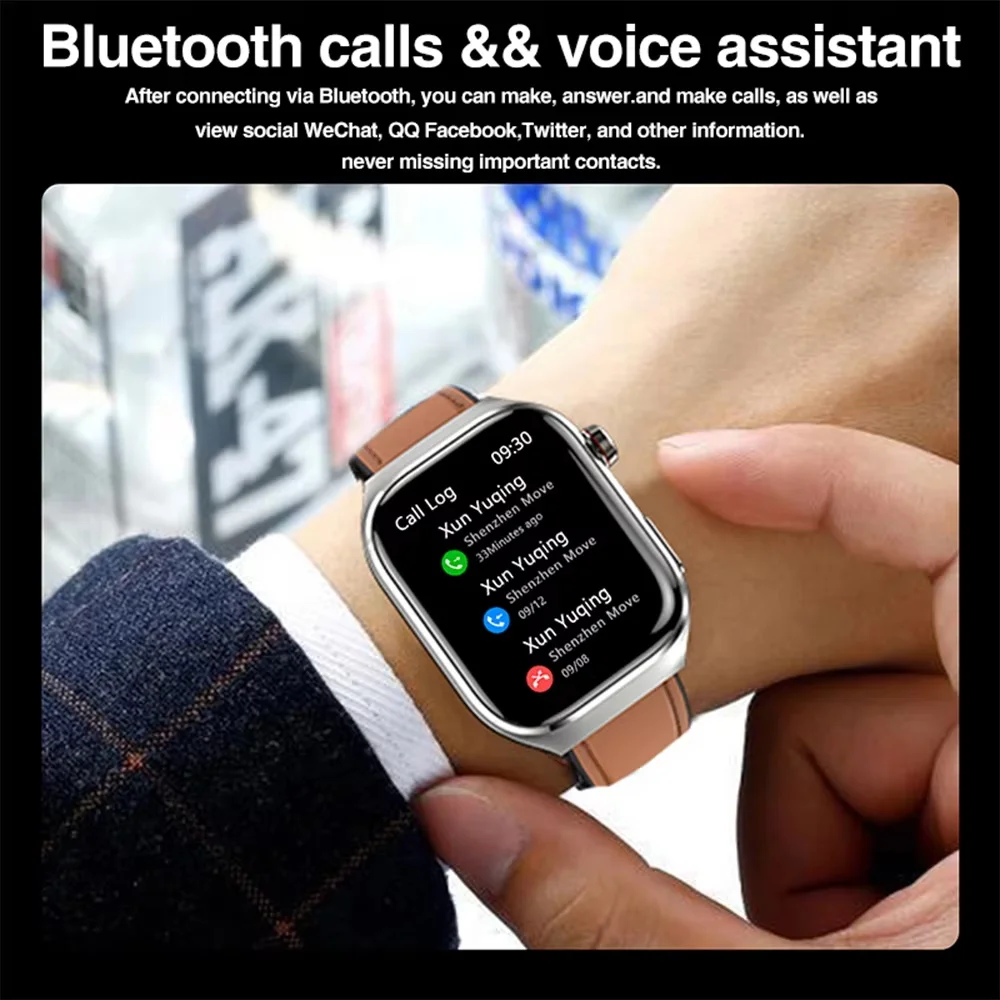2026 New Nursing Grade Uric Acid Blood lipids Smart Watch Men ECG+PPG Blood Pressure Heart Rate Bluetooth Call Health Smartwatch 5