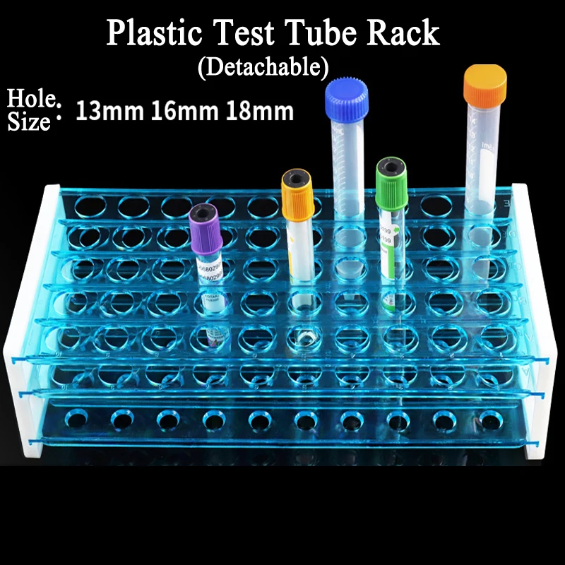 

Three-layer Detachable Plastic Test Tube Rack Multifunctional Centrifuge Tube Rack Aperture 13 16 18MM 50 Holes