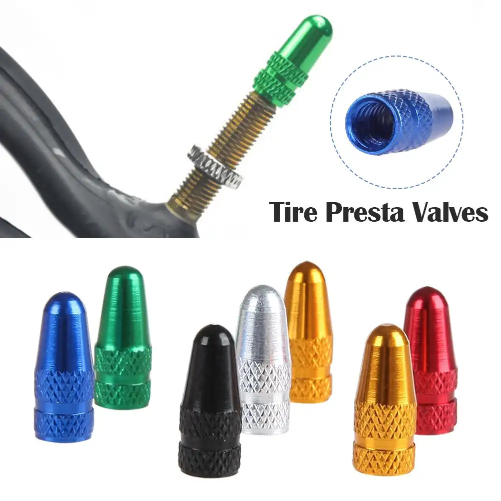 1PC Bicycle Tire Presta Valves Caps Air Valve Caps Aluminium Alloy for Road Bike Tyre Ultralight Cap Designed Valve Covers