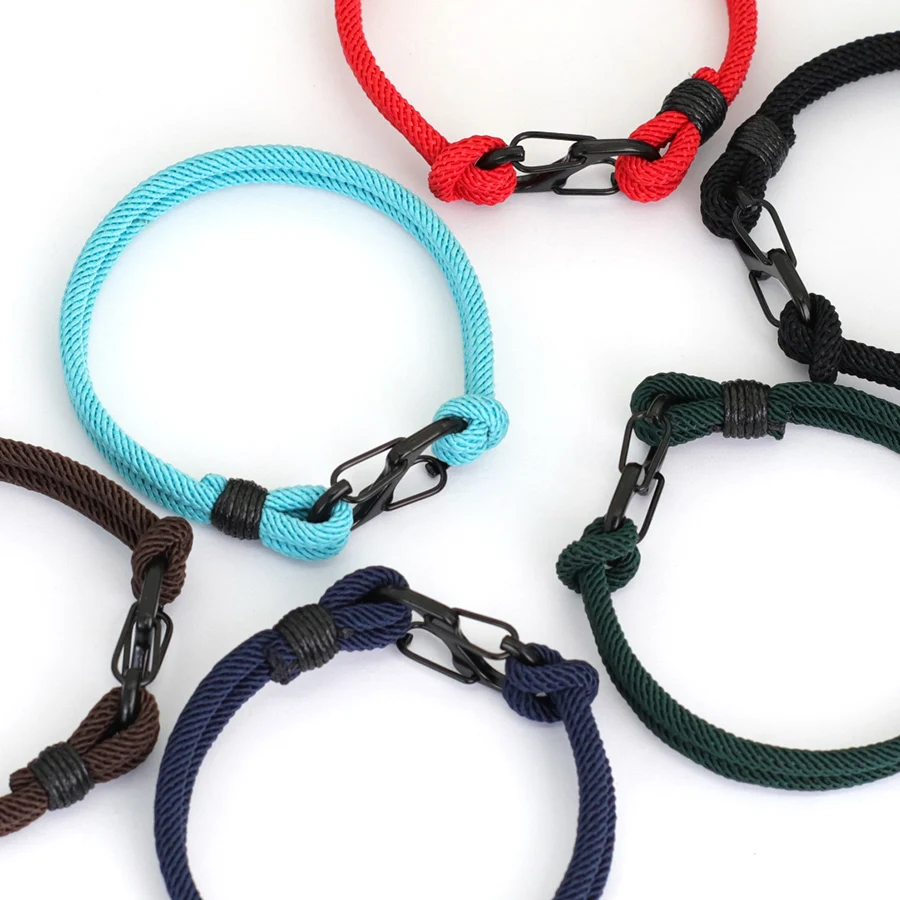 Men Bilayer Rope Bracelet Outdoor Survival Accessory