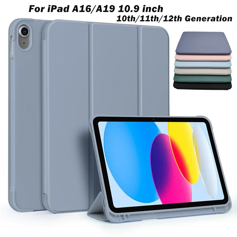 Premium Smart Cover Case with Pencil Holder and Auto Wake/Sleep
