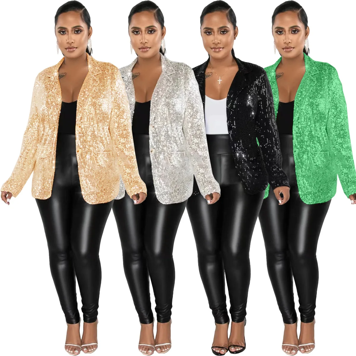 2023 Autumn Women Casual Office Lady Jacket Color Streetwear High Waist Full Sleeve Clothes For Women Outfit