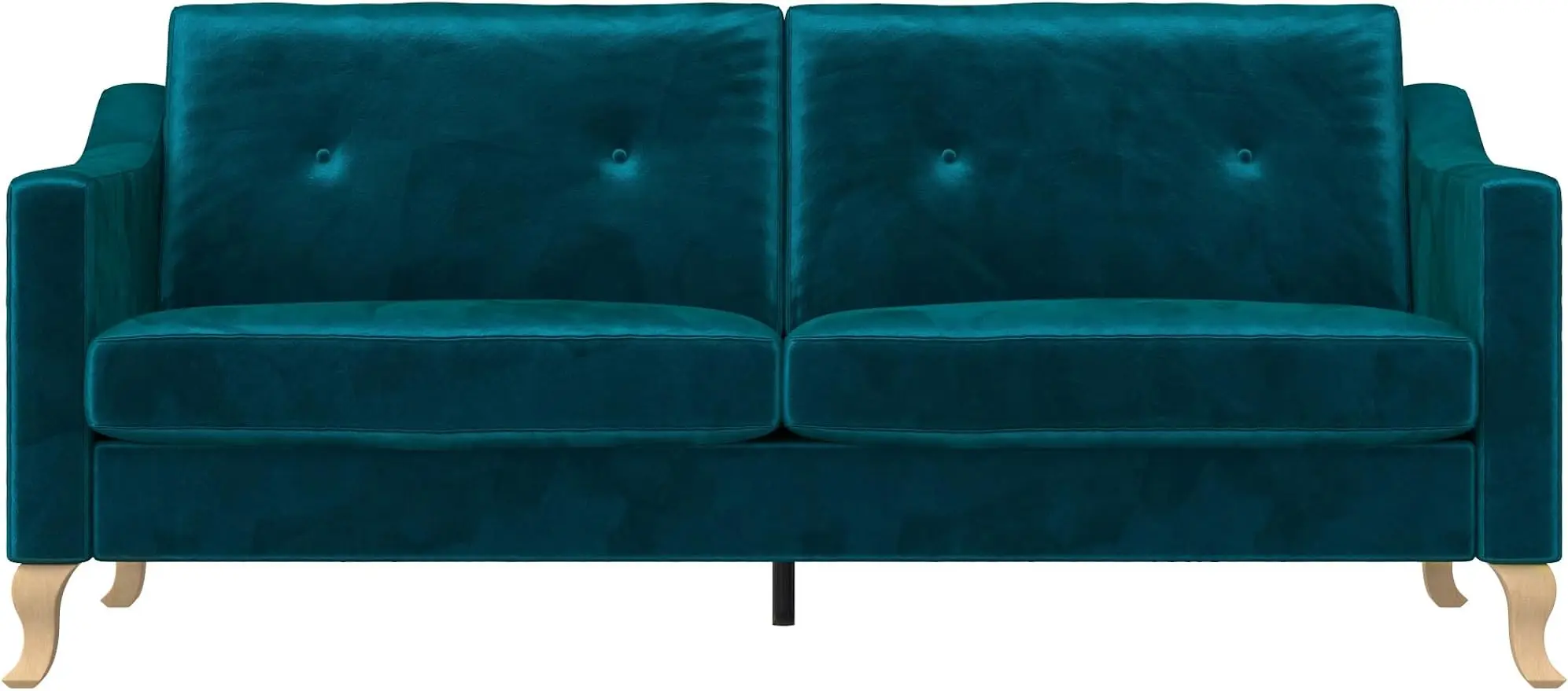 

Sofa with Soft Pocket Coil Cushions, Small Space Living Room Furniture, 34"D x 74"W x 32.5"H, Velvet