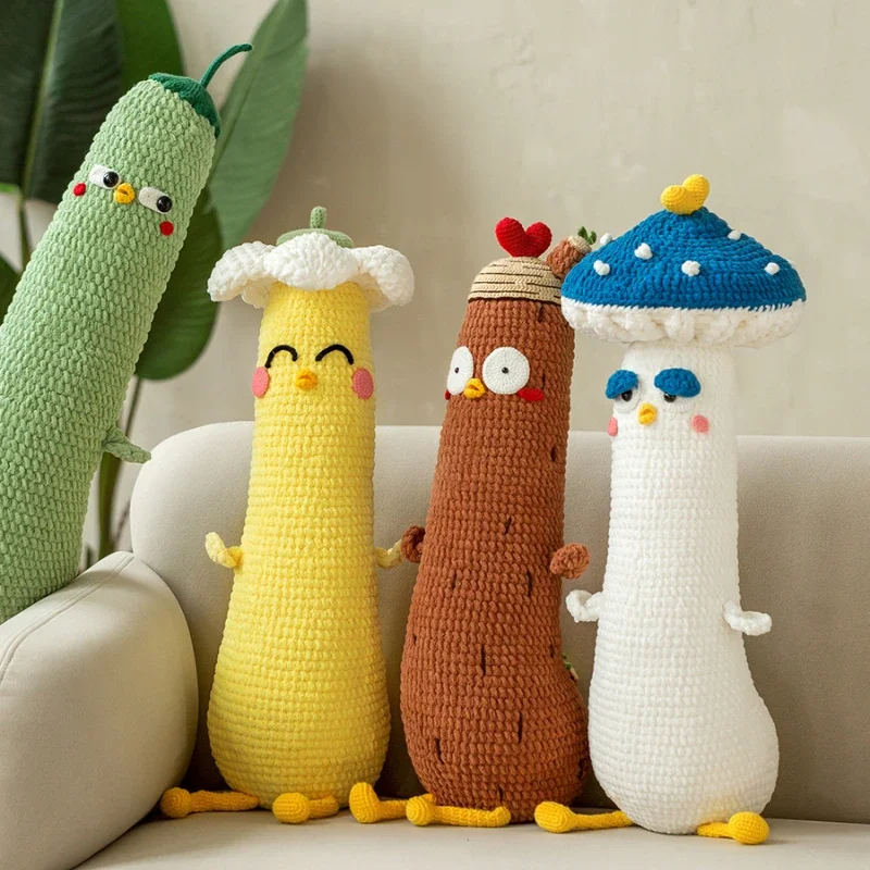 

Susan's Family Crochet Kit Chick Pillow Plush Toy Materials Package Cartoon Stuffed Throw Pillow Handmade Birthday Gift for Kids