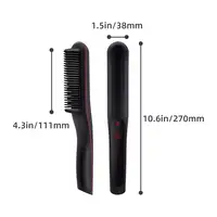 Multifunctional Hair Straightener Brush Heated Brushe Ceramic Anti-Scald Hair Straightening Hot Comb Hair Care Fast Heating 2