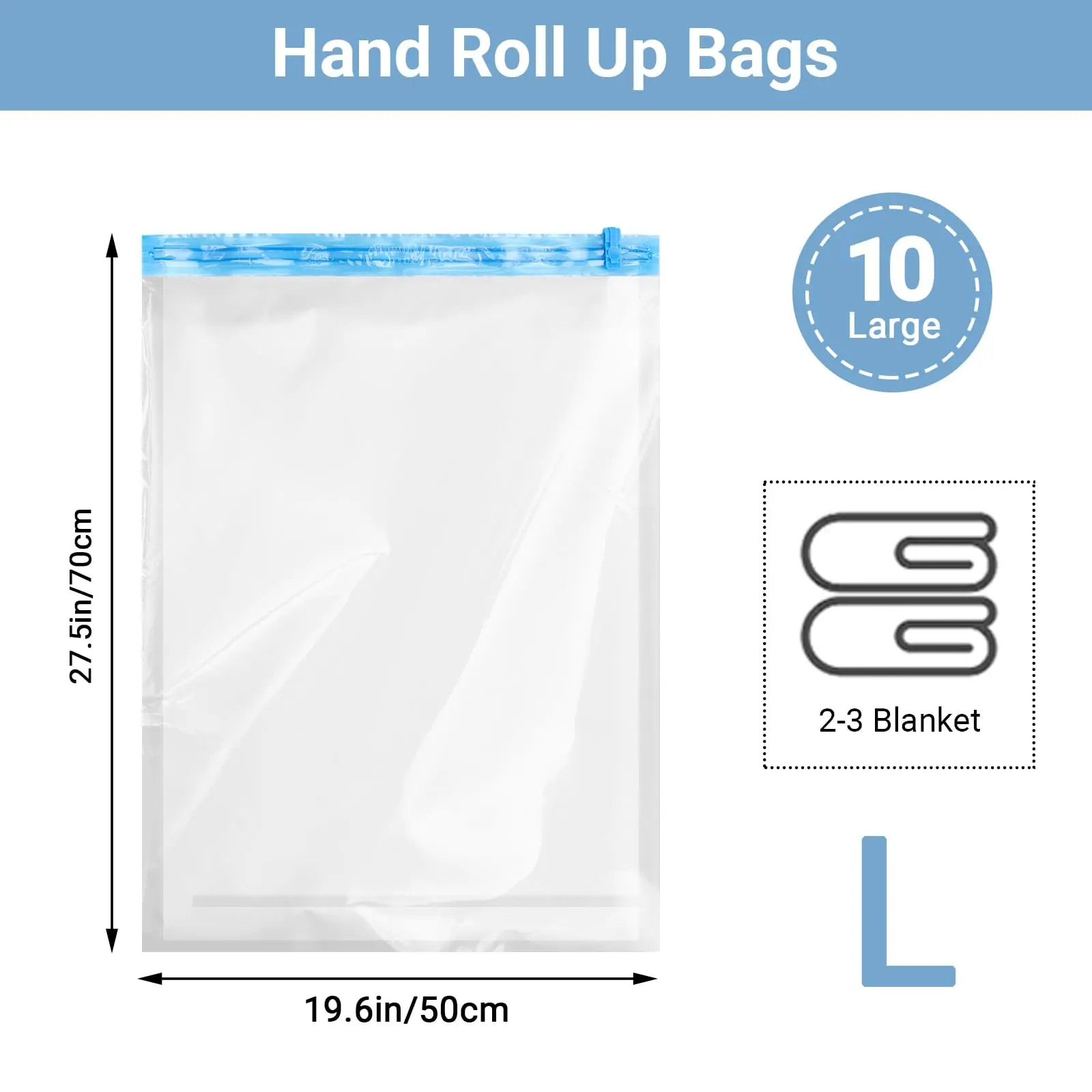 Space-Saving Roll-Up Travel Compression Bags - Essential Packing Solution