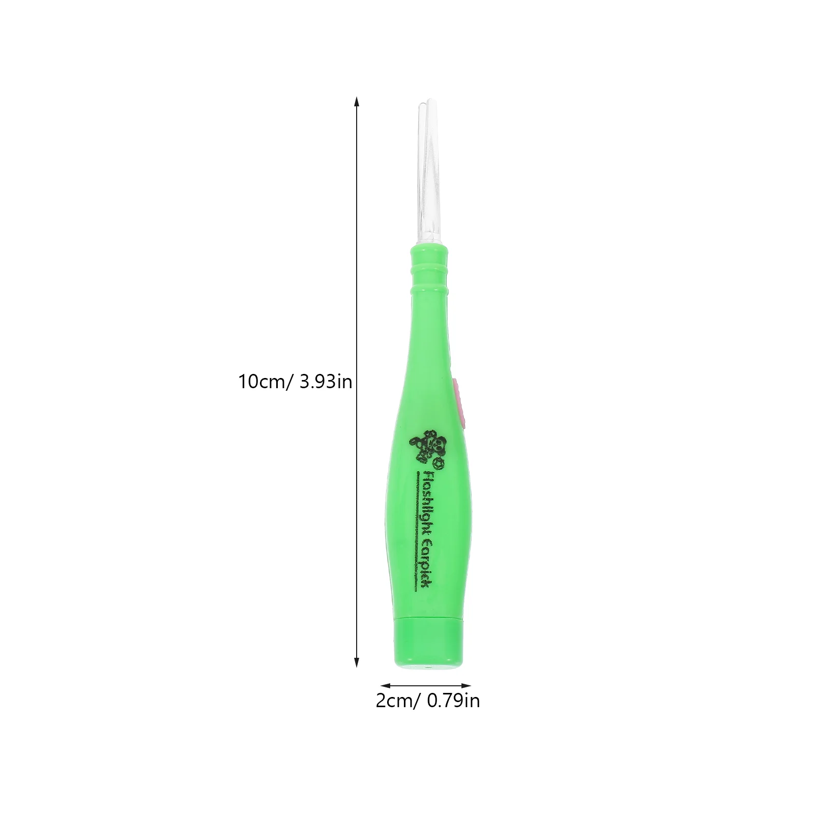 Portable Stainless Steel Ear Spoon Luminescence LED Ear Spoon Irrigation Syringe Set(Spoon Random Color, Bent Syringe with 3