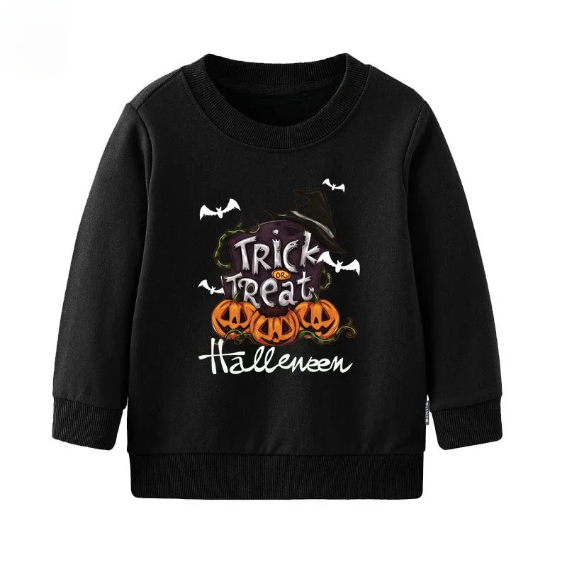 Autumn/winter New Horror Halloween Skull Hoodie Pure Cotton Printed Hoodie Hood Street Fashion Boys and Girls