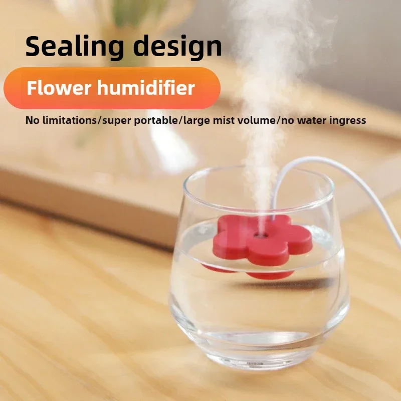 Small Flower Portable Humidifier Portable Desktop Mini Water Replenishing Spray Home Ipx7 Waterproof Atomizer Diffuser for Home 1