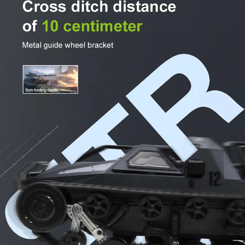 Ev2 Simulation G2061 Off-road High-speed Track Drift 2.4g Tank Armored Vehicle 1:12 Climbing Boy Remote-controlled Tank Toy 4
